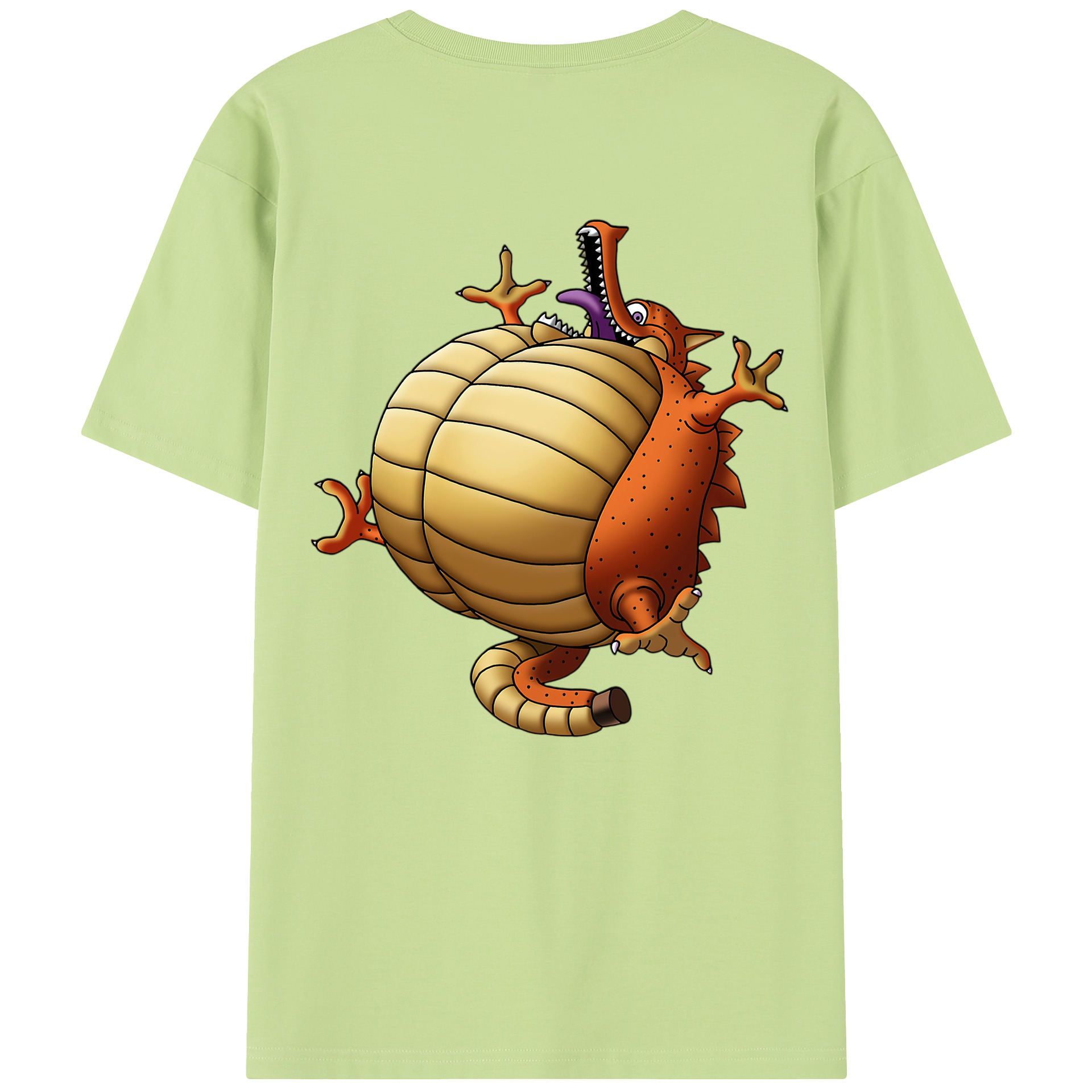 （画像用） ドラゴンクエスト Doragon Kuesuto Dragon Quest 綿100％半袖Tシャツ（背面プリント）